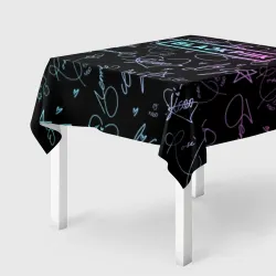 Скатерть 3D Neon Blackpink автографы