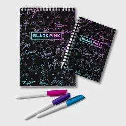 Блокнот Neon Blackpink автографы
