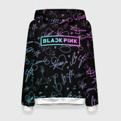 Женская толстовка 3D Neon Blackpink автографы