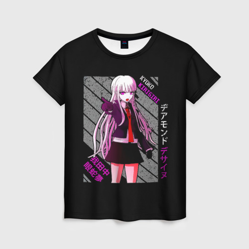 Женская футболка 3D с принтом Кёко Киригири - Danganronpa, вид спереди #2