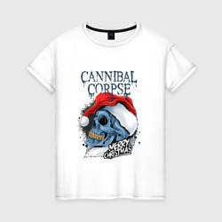 Женская футболка хлопок Cannibal Corpse Happy New Year