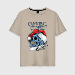 Женская футболка хлопок Oversize Cannibal Corpse Happy New Year