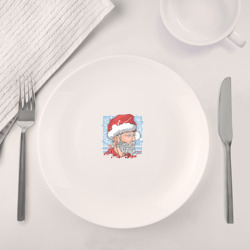 Набор: тарелка + кружка Барбер Санта - фото 2