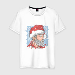 Мужская футболка хлопок Барбер Санта