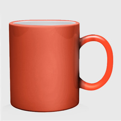 Кружка с принтом Кофеин Вымышленный элемент таблицы Менделеева для любого человека, вид сзади №2. Цвет основы: белый + красный