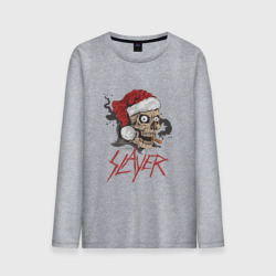 Мужской лонгслив хлопок Slayer skull Santa