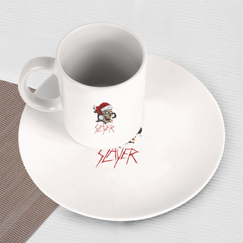 Набор: тарелка + кружка Slayer skull Santa - фото 3
