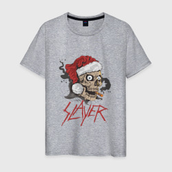 Мужская футболка хлопок Slayer skull Santa