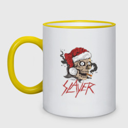 Кружка двухцветная Slayer skull Santa