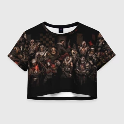 Женская футболка Crop-top 3D Darkest dungeon all Heroes game