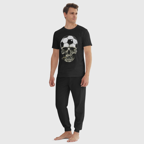 Мужская пижама хлопок Футбольный судья, цвет черный - фото 5