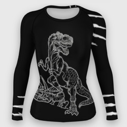 Женский рашгард 3D Тираннозавр Скелет