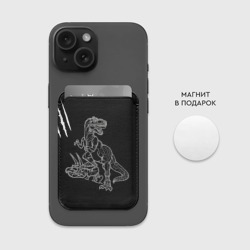 Картхолдер Magsafe магнитный Тираннозавр Скелет - фото 2