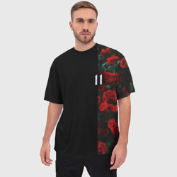 Мужская футболка oversize 3D Розы 11 - фото 2