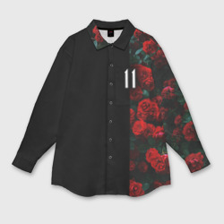 Мужская рубашка oversize 3D Розы 11