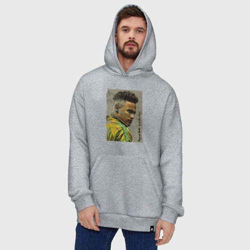 Худи SuperOversize хлопок Neymar Junior - Brazil national team, цвет меланж - фото 5