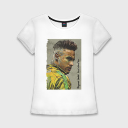 Женская футболка хлопок Slim Neymar Junior - Brazil national team