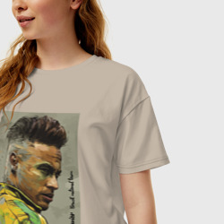 Женская футболка хлопок Oversize Neymar Junior - Brazil national team - фото 2