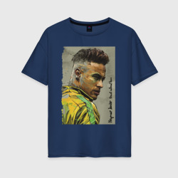 Женская футболка хлопок Oversize Neymar Junior - Brazil national team