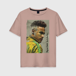 Женская футболка хлопок Oversize Neymar Junior - Brazil national team