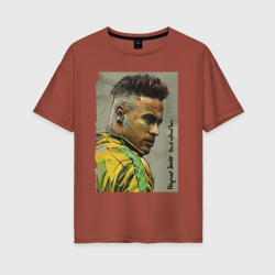 Женская футболка хлопок Oversize Neymar Junior - Brazil national team