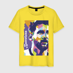 Мужская футболка хлопок Lionel Messi - Barcelona