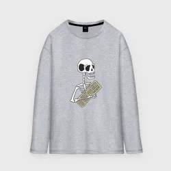 Женский лонгслив oversize хлопок Вечный программист