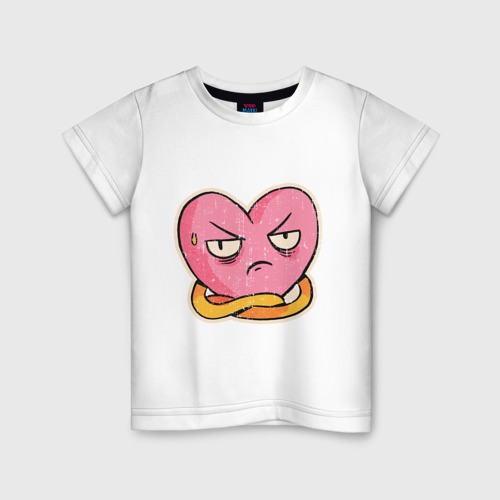Детская футболка хлопок Антивалентин - недовольное сердце