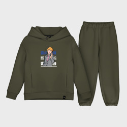 Детский костюм хлопок Oversize Mob Psycho 100 - Аратака Рэйгэн с телефоном