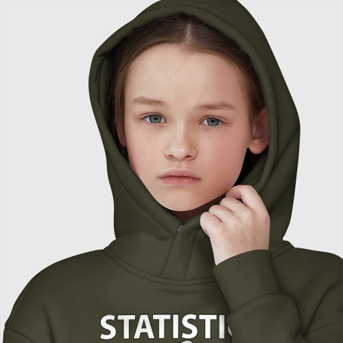 Детское худи Oversize хлопок Lil Timmy Tim Statistics, цвет хаки - фото 6