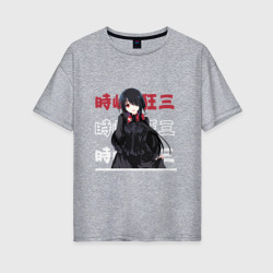 Женская футболка хлопок Oversize Рандеву с жизнью Date A Live, Куруми Токисаки Kurumi Tokisaki