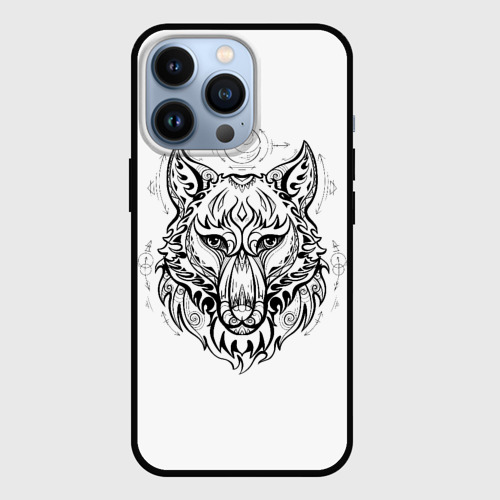 Чехол для iPhone 13 Pro Волчий портрет, цвет черный