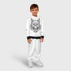 Детский костюм с толстовкой 3D Волчий портрет - фото 2