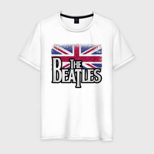 Мужская футболка из хлопка с принтом The Beatles Great Britain Битлз, вид спереди №1