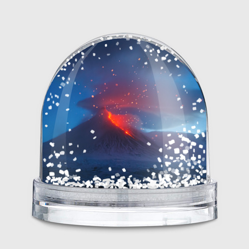 Игрушка Снежный шар Извержение вулкана ночью - фото 2
