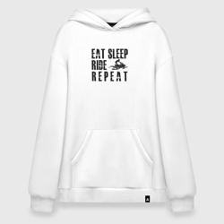 Худи SuperOversize хлопок Eat, sleep, ride, repeat