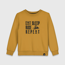 Детский свитшот хлопок Eat, sleep, ride, repeat