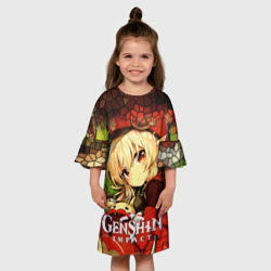 Детское платье 3D Кли - искорка из Genshin Impact - фото 2