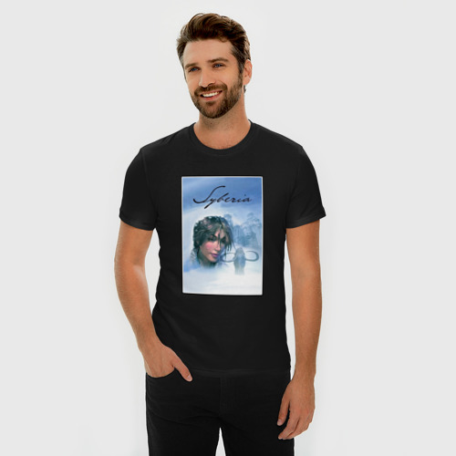 Мужская футболка хлопок Slim Syberia / Сиберия, цвет черный - фото 3