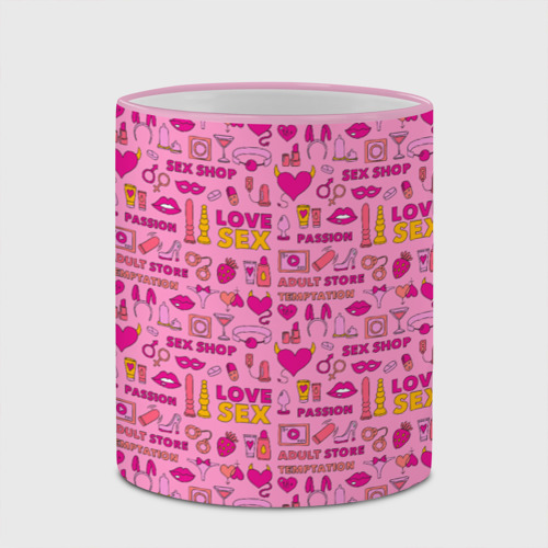Кружка с полной запечаткой Секс-Шоп, цвет Кант розовый - фото 4