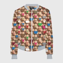Женский бомбер 3D Попки
