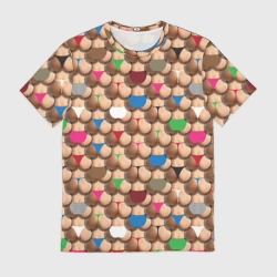 Мужская футболка 3D Попки