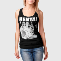 Женская майка 3D Hentai девочка ahegao - фото 2