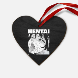 Деревянная игрушка Сердце Hentai девочка ahegao