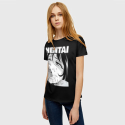 Женская футболка 3D Hentai девочка ahegao - фото 2