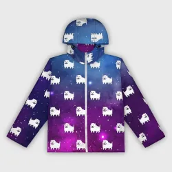 Женская ветровка 3D Undertale dogs pattern space