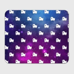 Прямоугольный коврик для мышки Undertale dogs pattern space