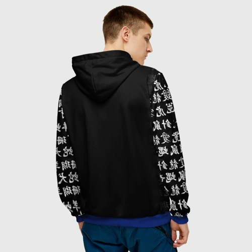 Мужская толстовка 3D с принтом Scarlxrd Japan white style, вид сзади #2