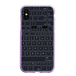 Чехол для iPhone XS Max матовый Клавиатура компьютерная кнопки