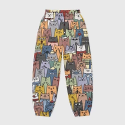 Женские джоггеры оверсайз 3D The Коты паттерн